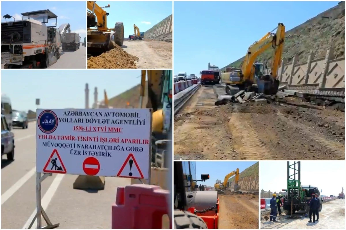 Bibiheybət yolunda bərpa işlərinə başlanılıb