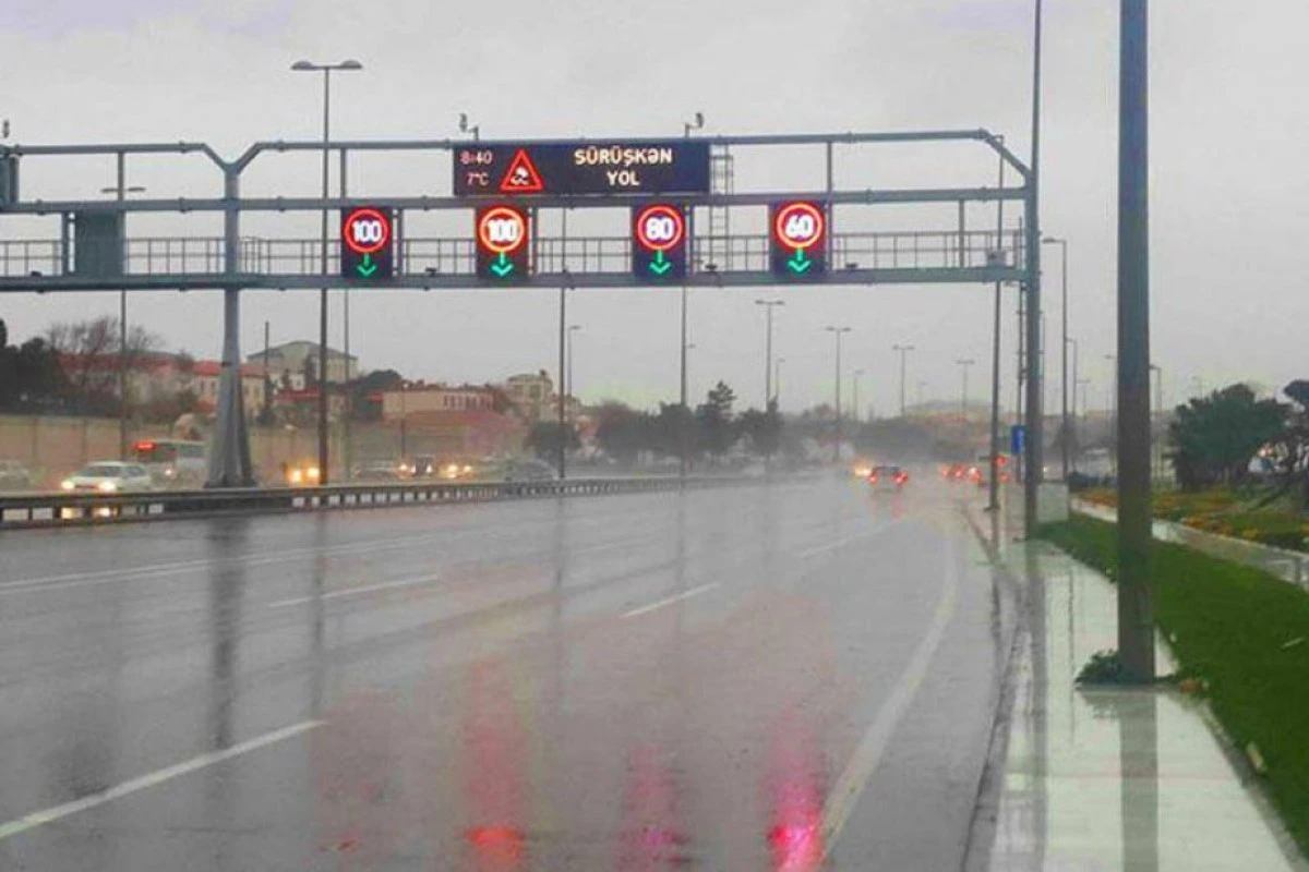 Küləklə əlaqədar Zığ dairəsi-Hava Limanı yolunda sürət həddi endirilib