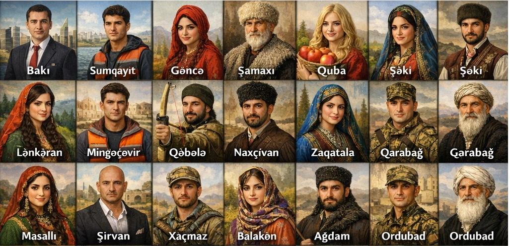 Süni intellektin gözü ilə Azərbaycan: Şəhər və rayonlarımız “insan” olsaydı necə görünərdi?