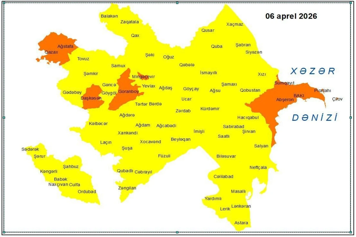 Küləkli hava şəraiti ilə bağlı sarı və narıncı xəbərdarlıq verilib