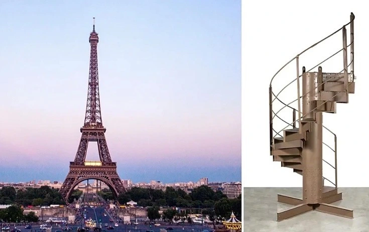 Eyfel qülləsinin pilləkəni hərraca çıxarılır