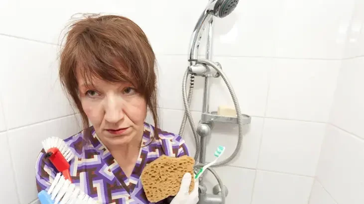 Duş kabinini təmizləmək üçün yalnız bir tərəvəzdən istifadə etdi