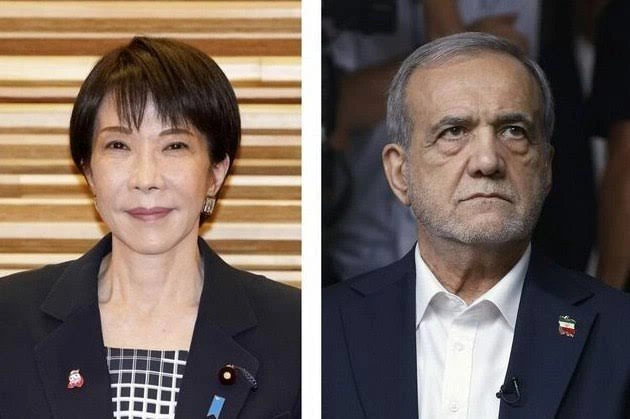 Pezeşkian Yaponiyanın Baş naziri ilə bölgədəki vəziyyəti müzakirə edib