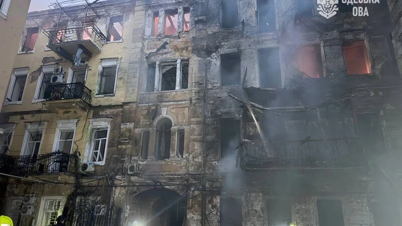 Odessa vilayətinə kütləvi hücum nəticəsində 8 nəfər yaralanıb