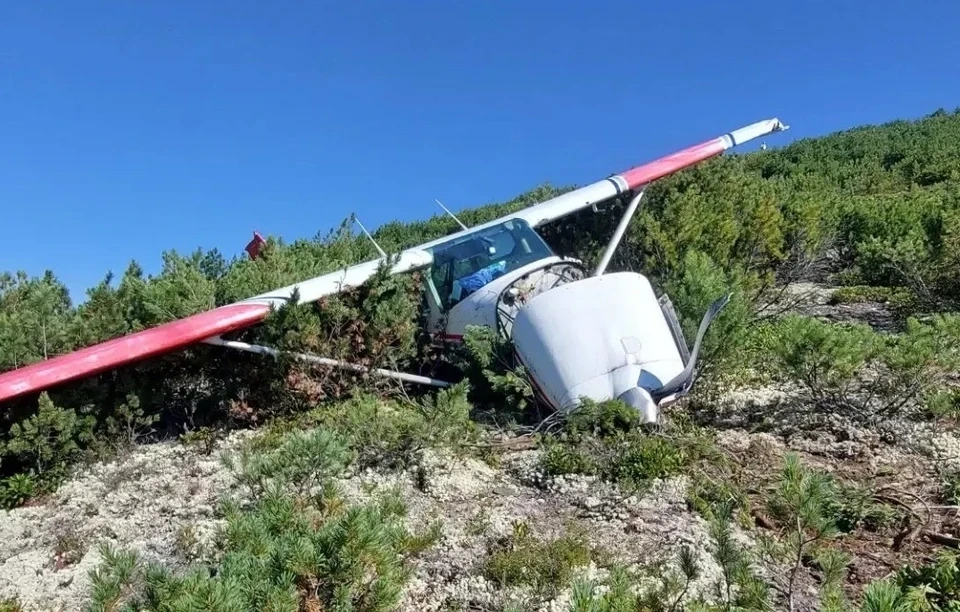 Rusiyada qəzaya uğrayan "Cessna 182" təyyarəsinin ilk görüntüləri yayımlandı