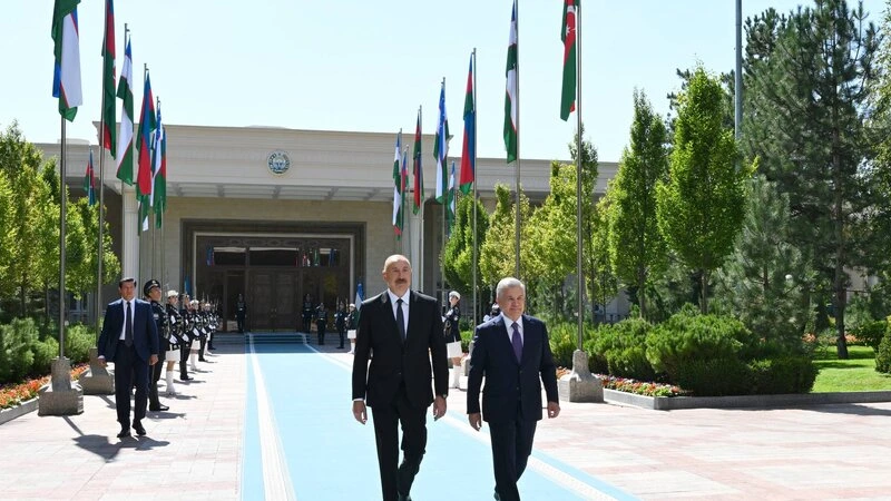 Daşkənddə İlham Əliyevin rəsmi qarşılanma mərasimi olub