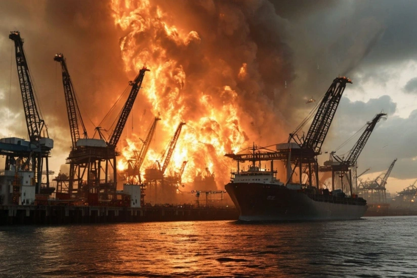 Rusiya Odessada "Yujnı" limanına zərbə endirib