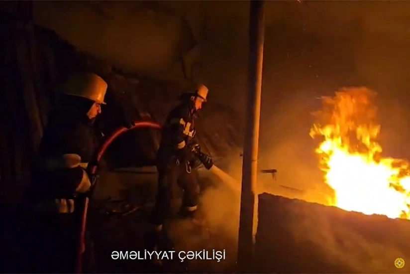 Maştağada böyük obyektdə güclü yanğın olub