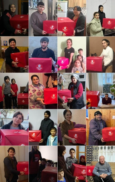 Leyla Əliyevanın təşəbbüsü ilə aztəminatlı ailələrə bayram sovqatları çatdırıldı