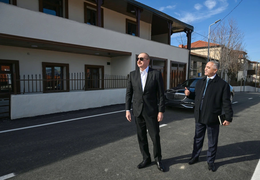 İlham Əliyev Xankəndinin Kərkicahan qəsəbəsində olub -FOTO