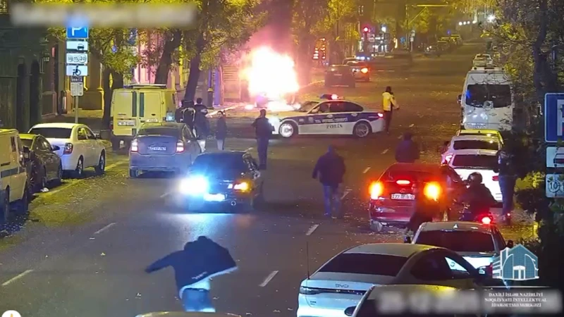 Sahil bağının yaxınlığında yanğın oldu