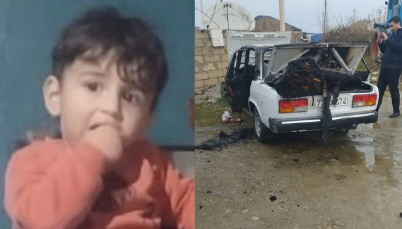 Siyəzəndə avtomobildə yanğın olub, 3 yaşlı uşaq ölüb