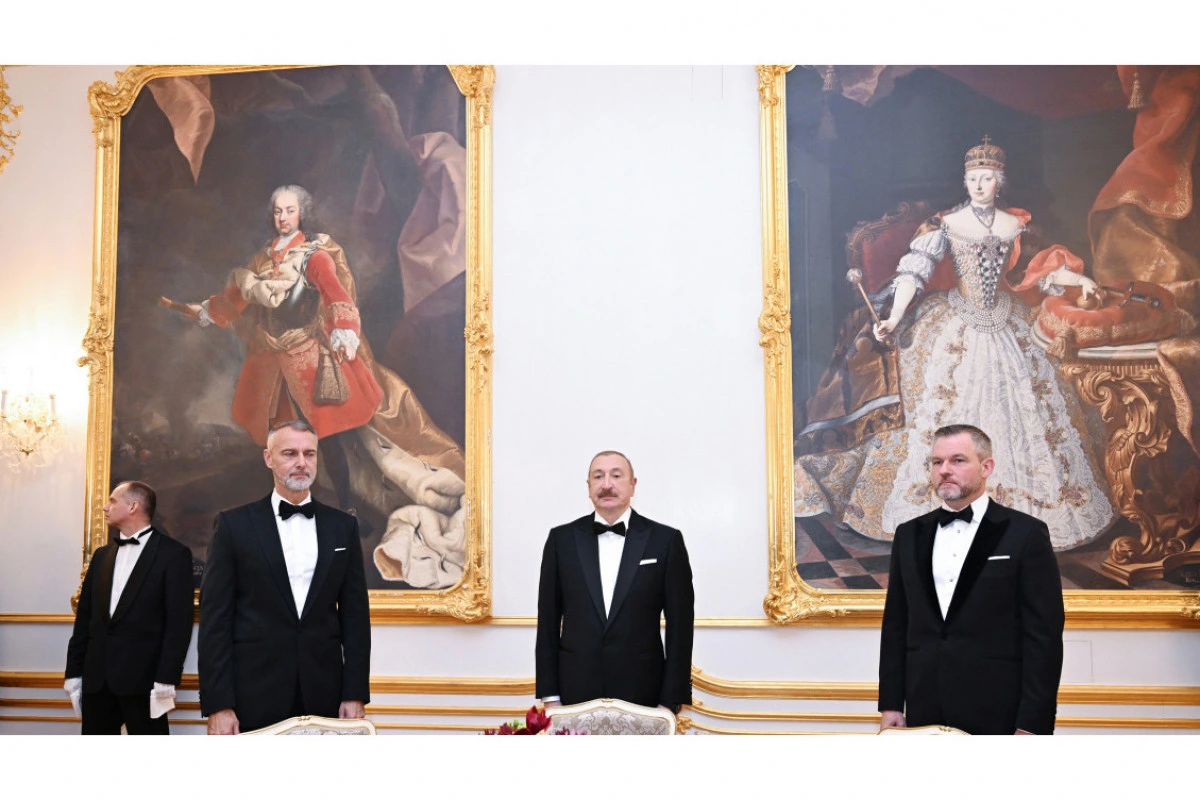 Bratislavada İlham Əliyevin şərəfinə rəsmi ziyafət verilib - YENİLƏNİB