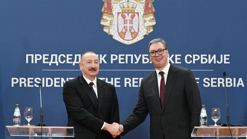 Vuçiç: Əsl xalq lideri Prezident İlham Əliyevə təşəkkür edirəm