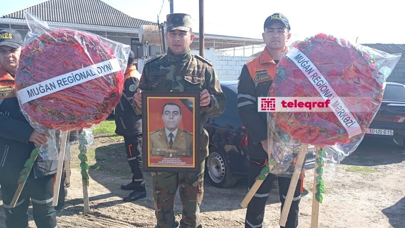 Xidməti vəzifəsi zamanı həlak olan FHN əməkdaşının vida mərasimi keçirilir - FOTO