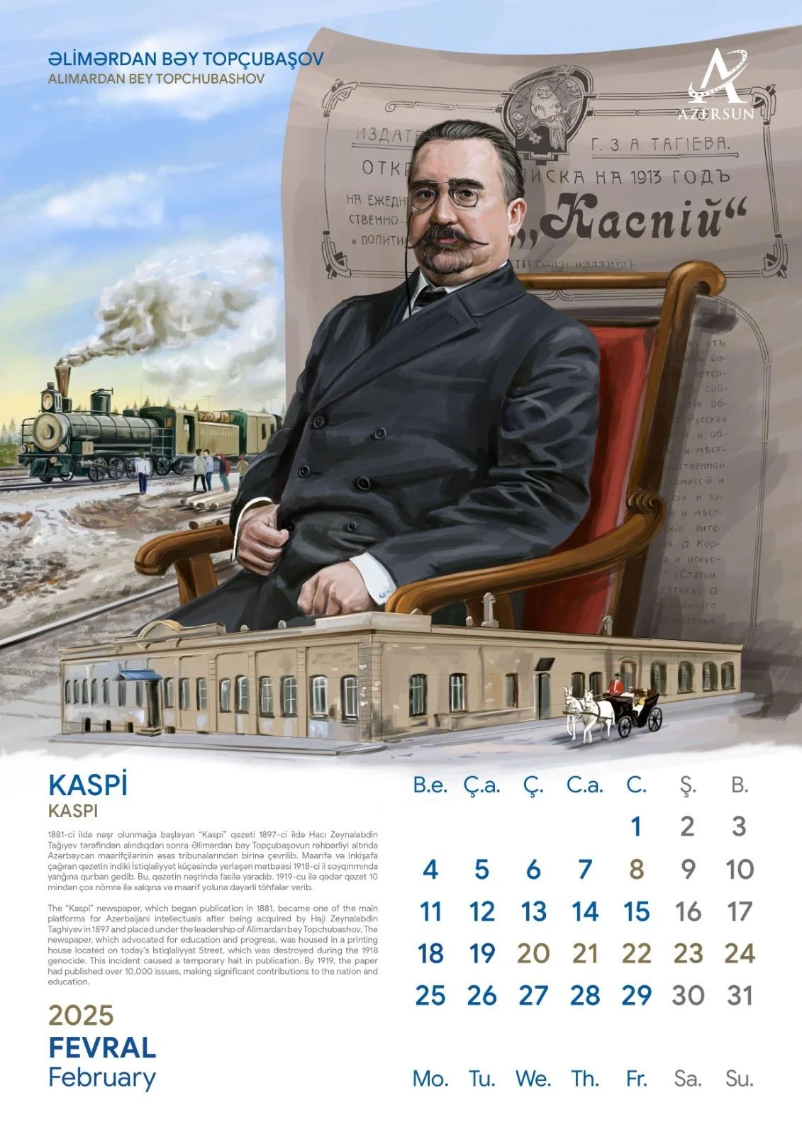 “Azərsun Holdinq” milli mətbuatın 150 illiyi münasibəti ilə təqvim dəsti nəşr etdirib -FOTO