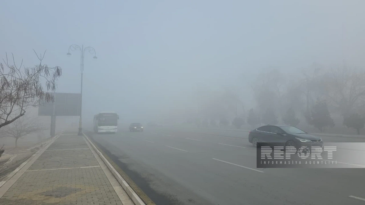 Naxçıvan şəhərində qatı duman müşahidə olunur