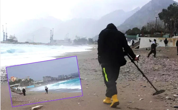 Saatda 50 km külək, amma insanlar qızıl tapmaq üçün riskə girdilər