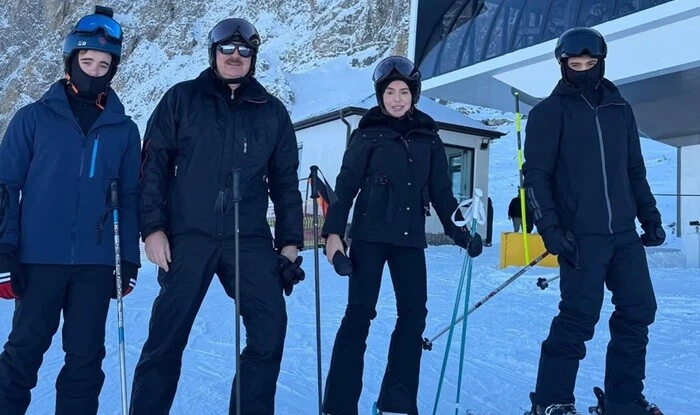 Prezident və nəvələri Şahdağda - FOTO