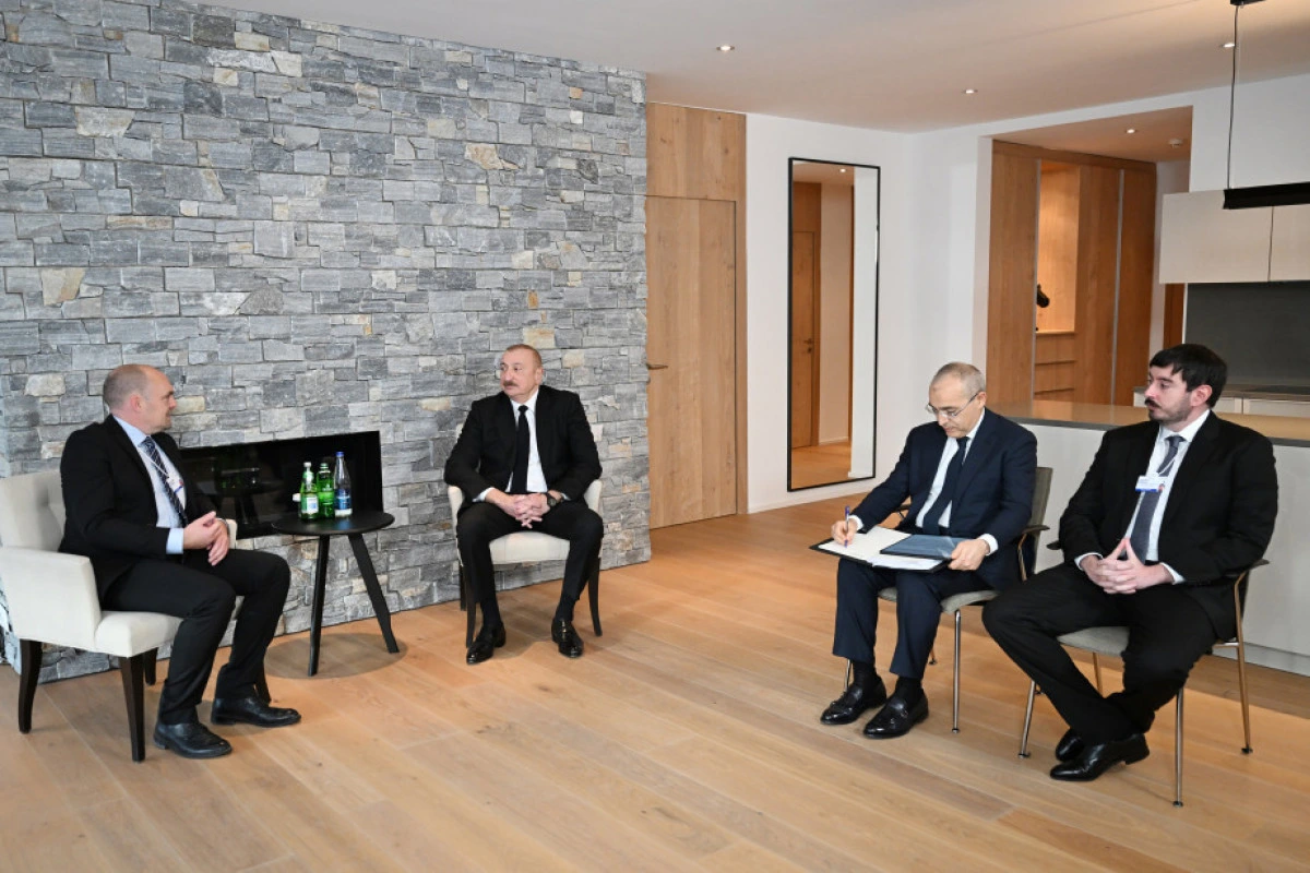 Prezident Davosda “Vestas Wind Systems” şirkətinin nümayəndəsi ilə görüşüb