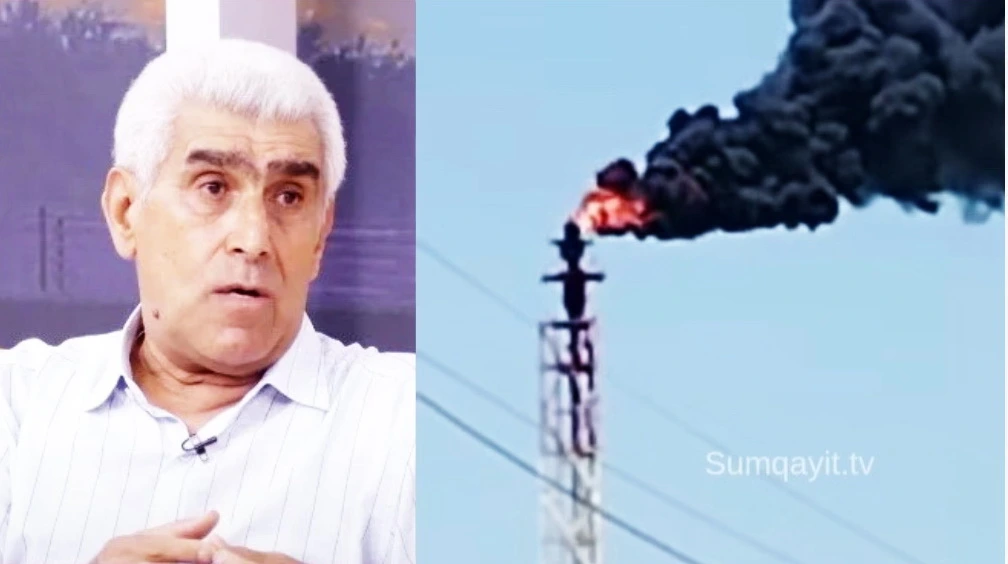 Sumqayıt yenidən qara tüstüyə bürünüb - Ekoloqdan SOS
