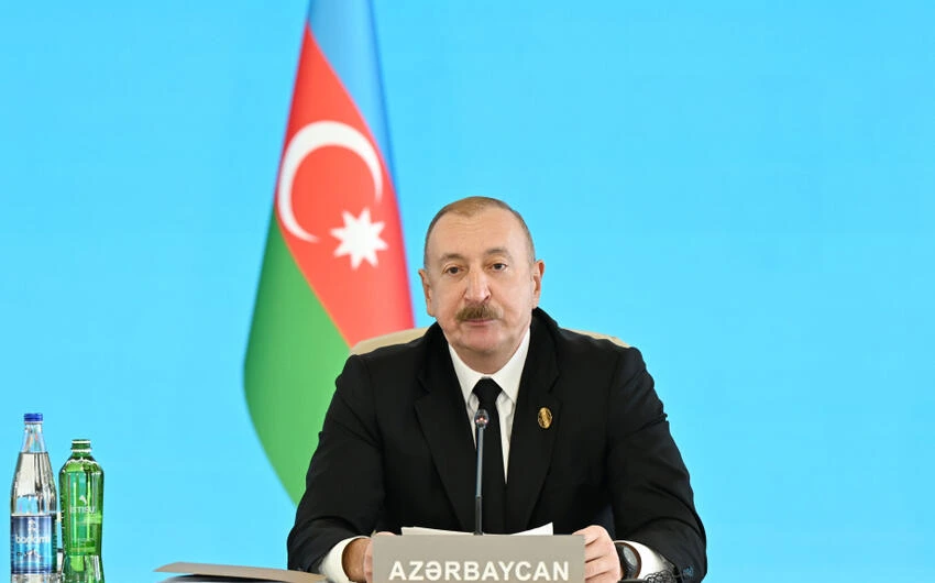 İlham Əliyev: Azərbaycan gələcəkdə yaşıl enerjisini də Avropa məkanına çatdırmaq əzmindədir