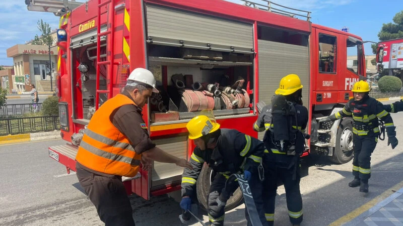 FHN-in Dövlət Yanğından Mühafizə Xidməti yanğın-taktiki təlim keçirib