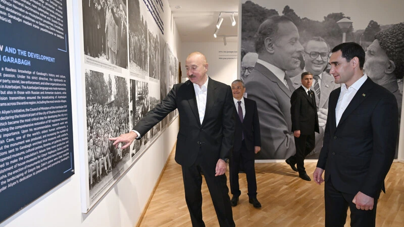 Prezidentlər Şuşada "Heydər Əliyev və Qarabağ" sərgisi ilə tanış oldular