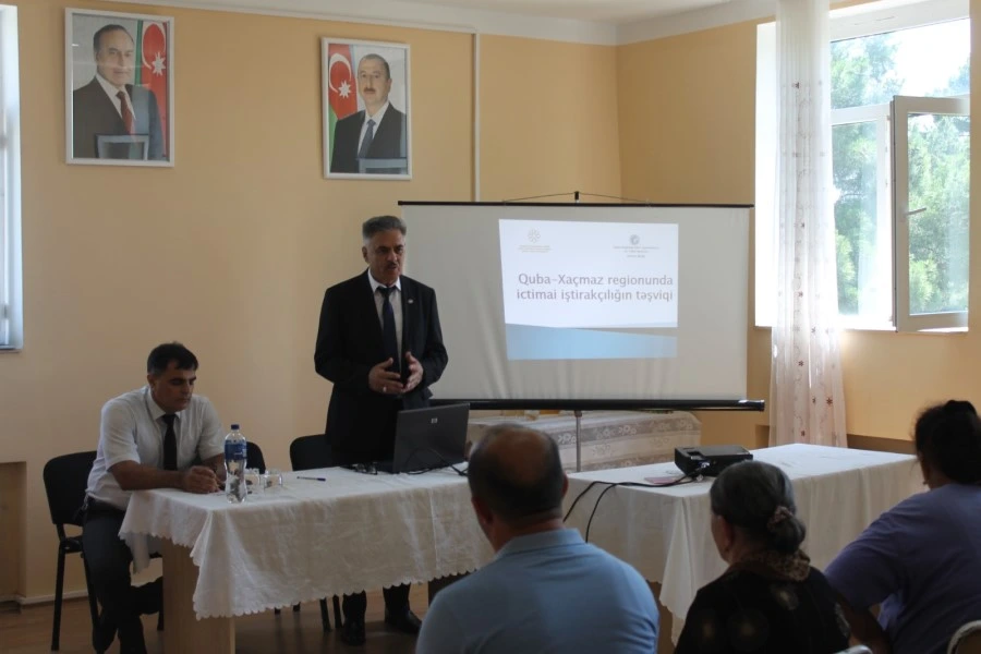 “Quba-Xaçmaz regionunda ictimai iştirakçılığın təşviqi” layihəsi çərçivəsində məlumatlandırma tədbiri keçirilib
