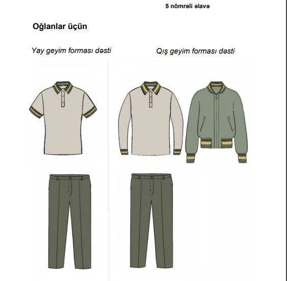 Şagirdlərin yeni geyim formaları təsdiqləndi - FOTO