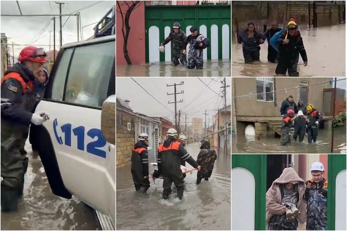 FHN su basmış ərazilərdən 84 nəfəri təxliyə edib