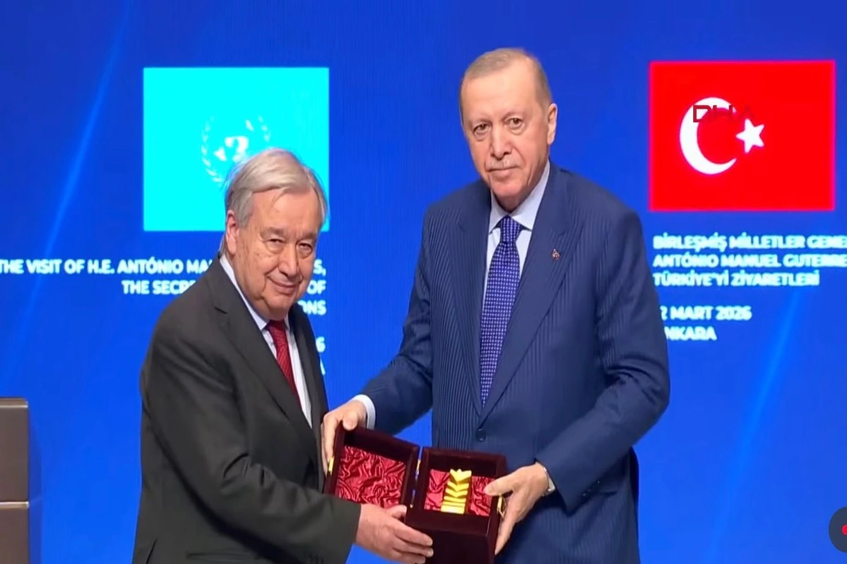 Ərdoğan Quterreşi “Atatürk Beynəlxalq Sülh Mükafatı” ilə təltif edib