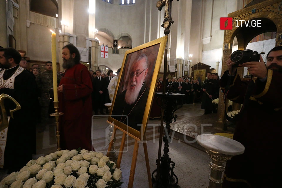 Tbilisidə II İlya ilə vida mərasimi keçirilir - FOTO