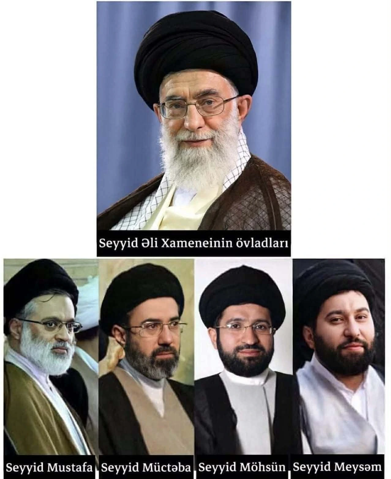 Xameneinin dörd oğlu -Müctəba Xamenei ən çox adı hallanan fiqur kimi göstərilir -RƏY
