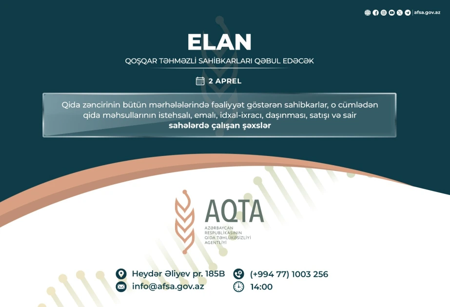 AQTA sədri sahibkarların müraciətlərini dinləyəcək