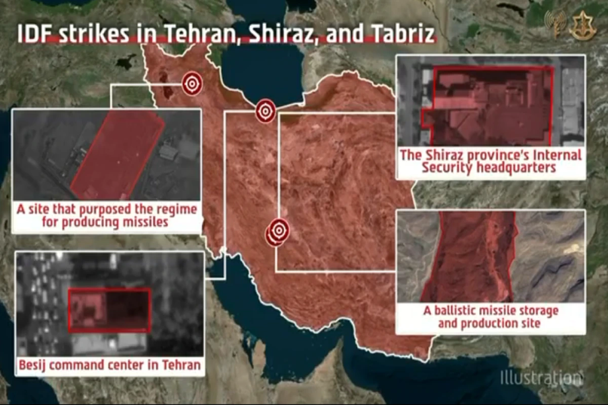 İsrail qırıcıları Tehran, Şiraz və Təbrizdə hərbi obyektlərə zərbələr endirib