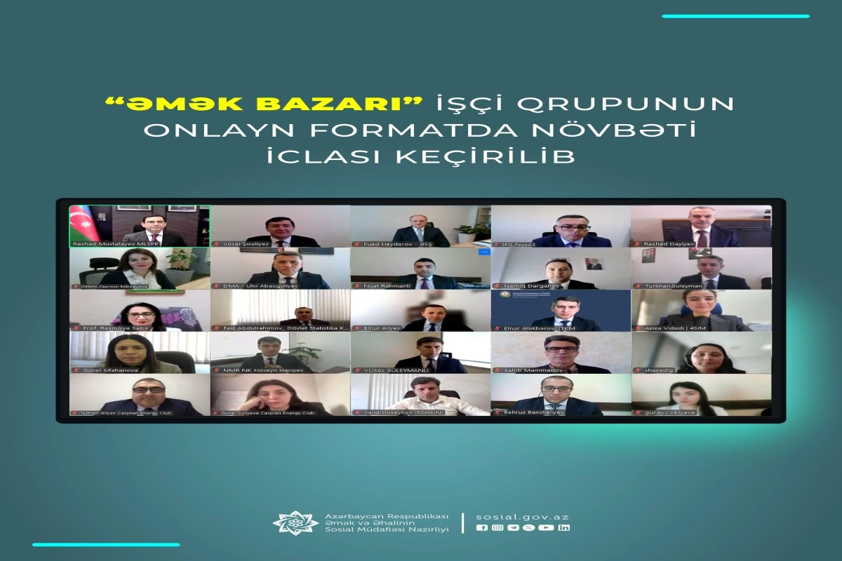 “Əmək bazarı” işçi qrupunun onlayn formatda növbəti iclası keçirilib