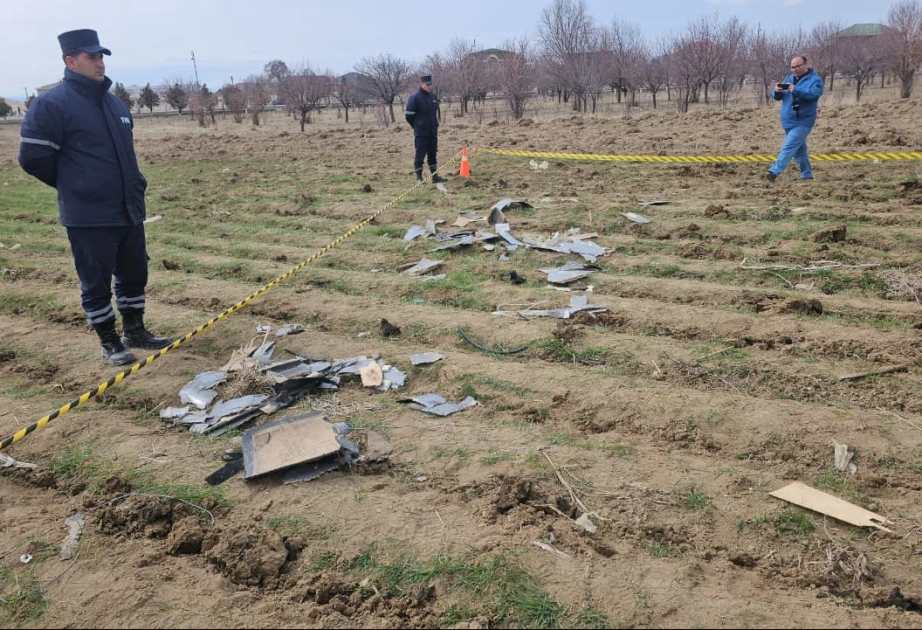 Naxçıvanda məktəb yaxınlığına düşən dronun qalıqları - FOTOLAR