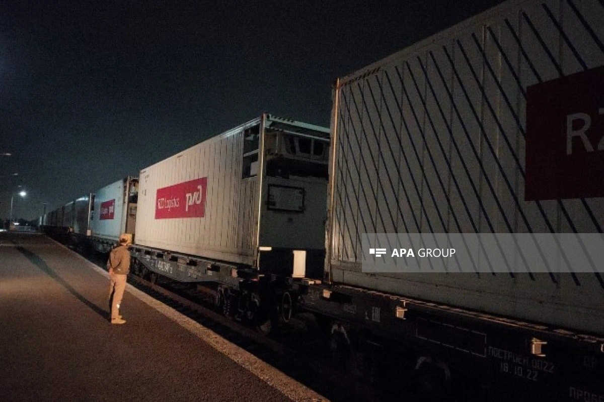 Rusiyadan İrana qatarla göndərilən humanitar yardım Astara stansiyasına çatıb