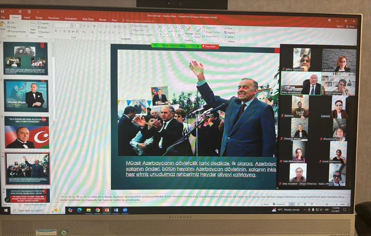 UNEC-də “Ulu öndər Heydər Əliyevin dil siyasəti onun dövlət quruculuğu siyasətinin tərkib hissəsi kimi”  mövzusunda elmi seminar keçirilib -FOTO