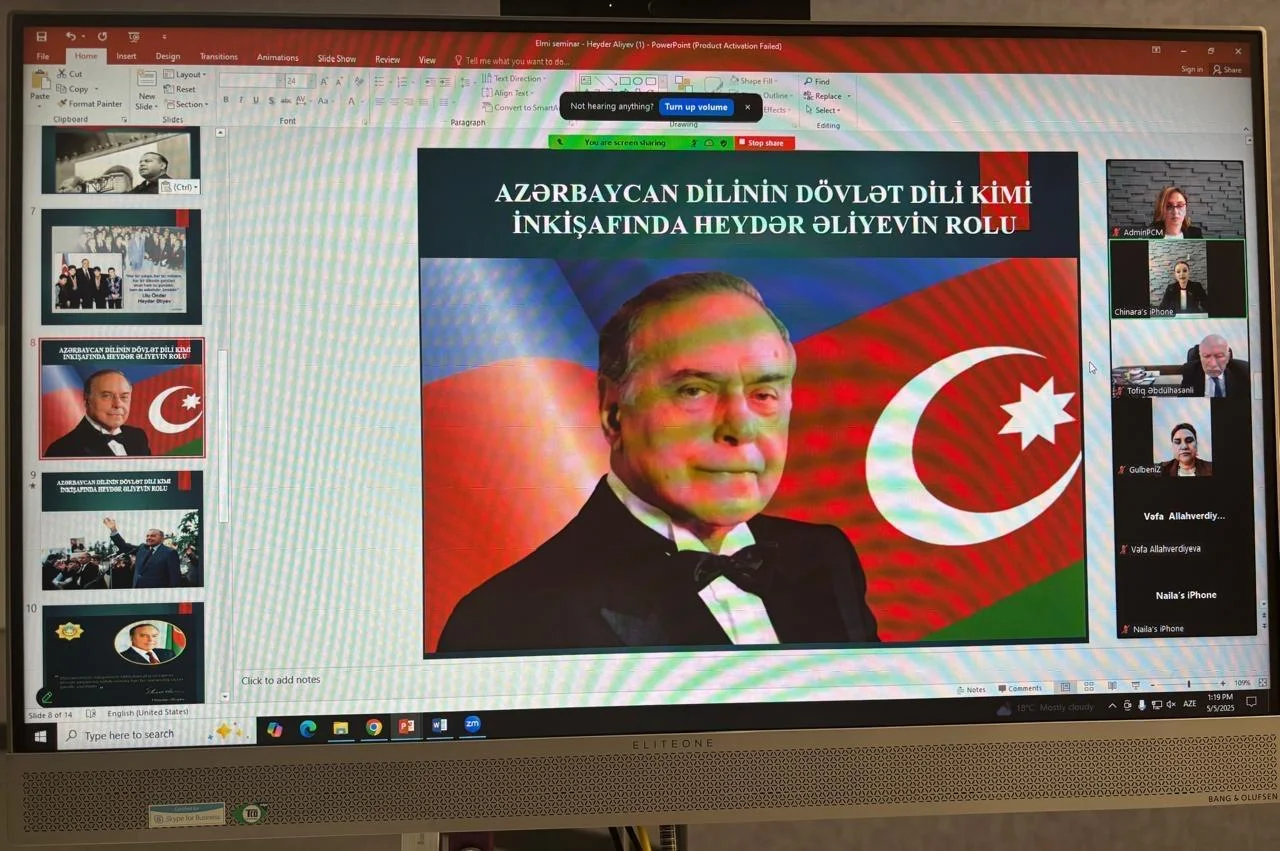 UNEC-də “Ulu öndər Heydər Əliyevin dil siyasəti onun dövlət quruculuğu siyasətinin tərkib hissəsi kimi”  mövzusunda elmi seminar keçirilib -FOTO