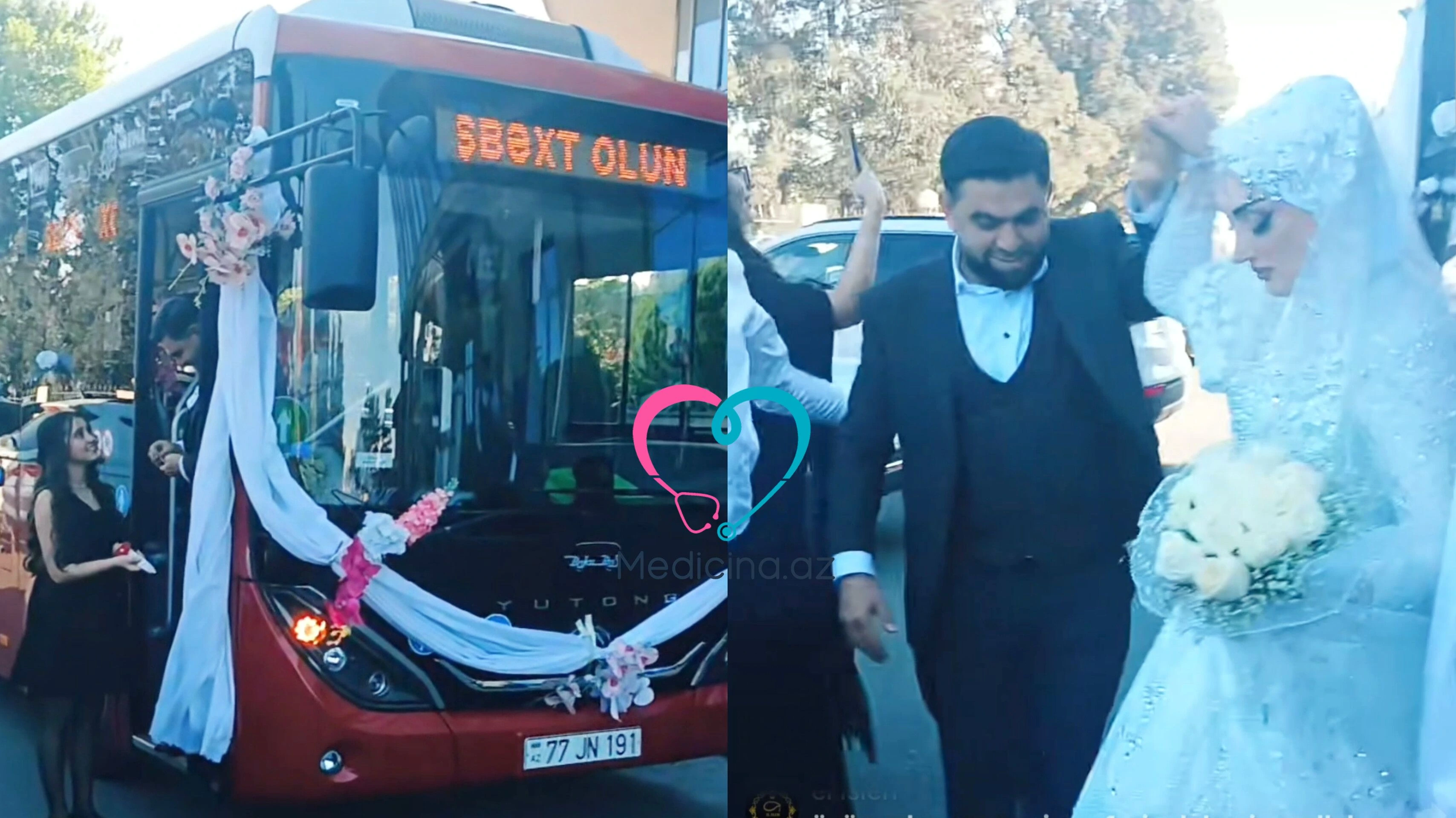 Həmin sürücünün toy maşını avtobus oldu