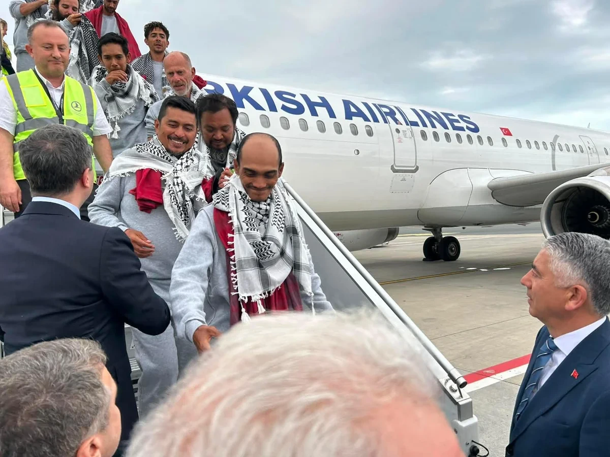 "Qlobal Sumud Donanması"ndakı 422 nəfər Türkiyəyə gətirilib