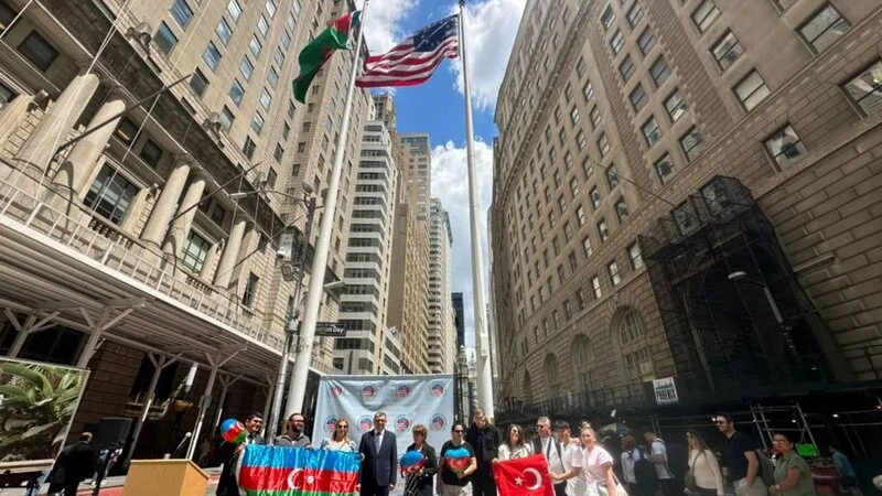 Nyu-Yorkda Azərbaycan bayrağı ucaldılıb