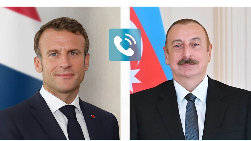 Prezident İlham Əliyev Makronla telefonla danışıb