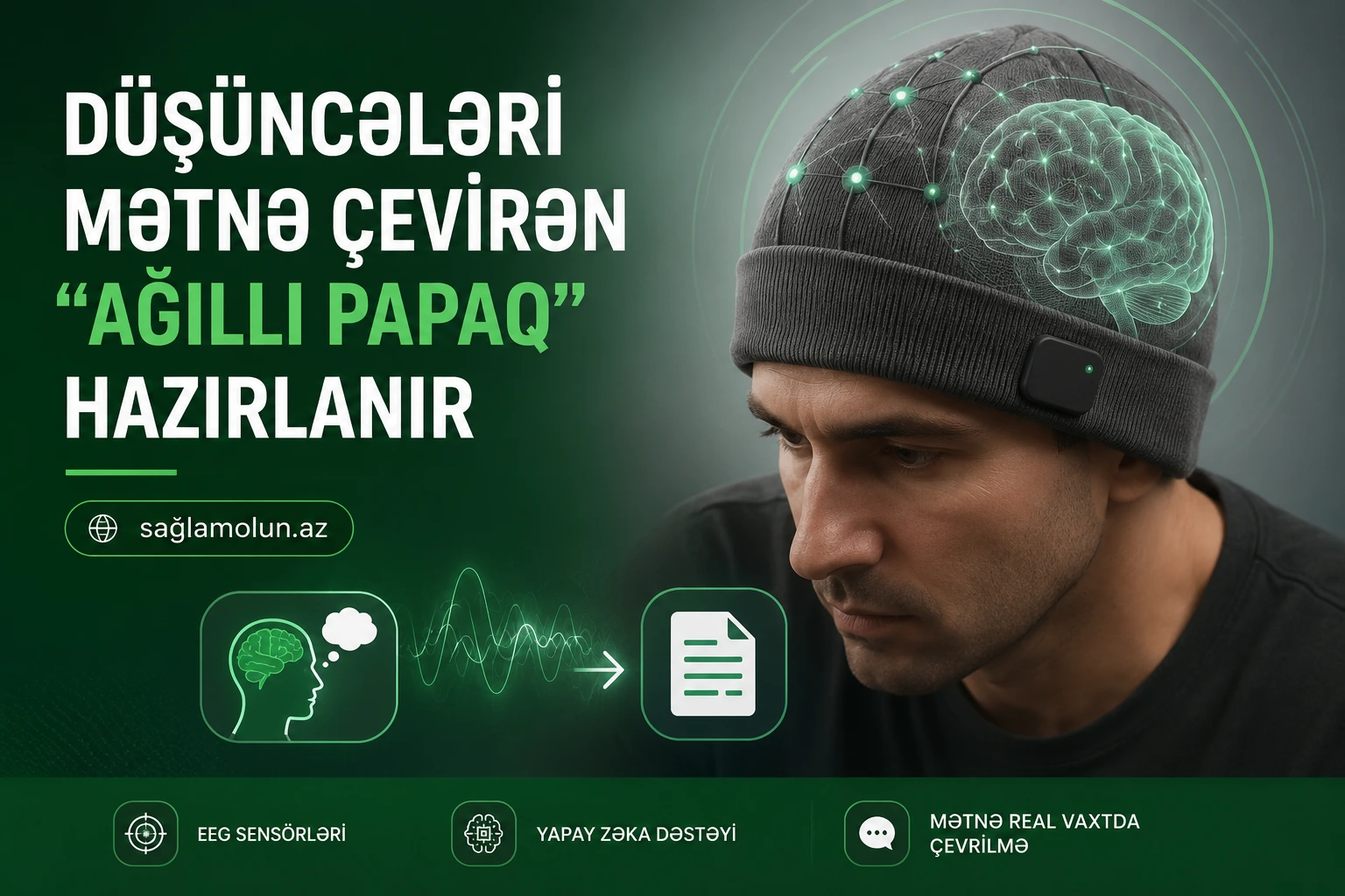 Qorxulu icad - Düşüncələri mətnə çevirəm papaq