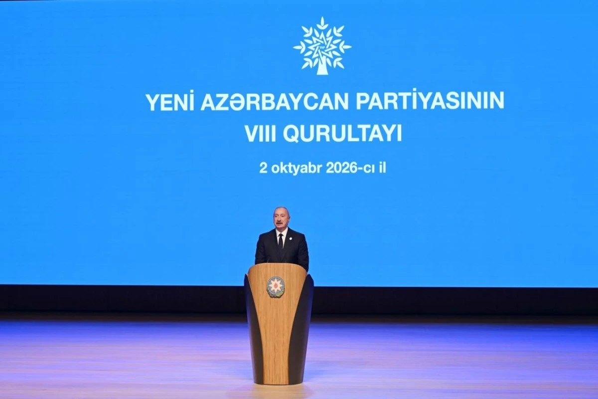 Yeni Azərbaycan Partiyasının VIII Qurultayı keçirilir, Prezident çıxış edir - YENİLƏNİB
