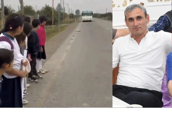 “Sağ ol, əmi!” - Yevlaxda uşaqları pulsuz məktəbə aparan sürücünün HEKAYƏSİ