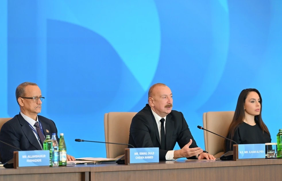 Prezident İlham Əliyev VII Ümumdünya Mədəniyyətlərarası Dialoq Forumunun açılışında çıxış edib - VİDEO - YENİLƏNİB