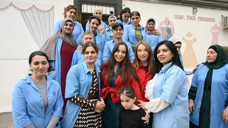 Leyla Əliyeva Şamaxıda sosial tikiş müəssisəsinin fəaliyyəti ilə tanış olub